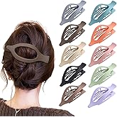 10Pcs Flat Hair Claw Clips, Large Matte Duck Billed Barrettes Hair Accessories for Women Girls with Thin Hair