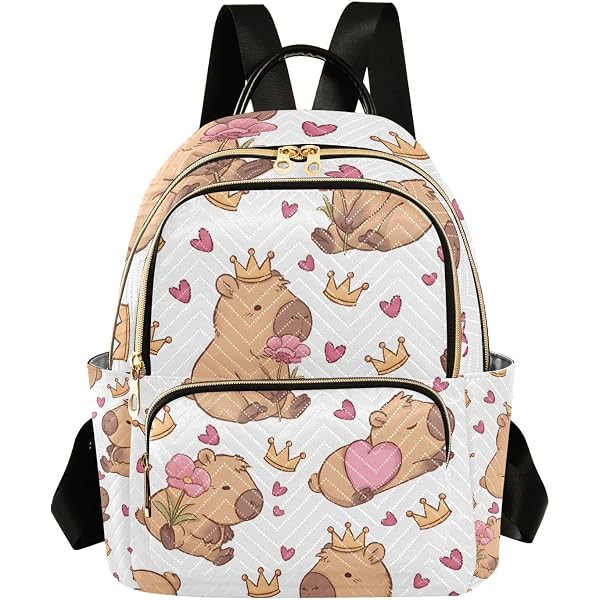 Amazon.com: ALAZA Cute Capybara Mini Backpack Purse for  display picture 2
