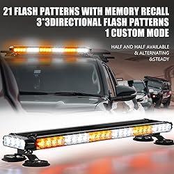 WINECO Amber White 29.5" LED Rooftop Strobe Lights