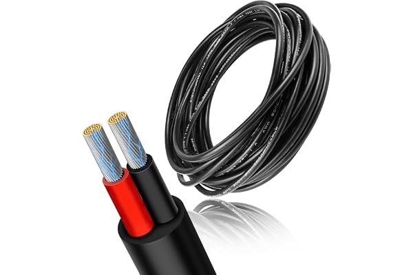 RESHAKE 18 Gauge 2 Conductor Electrical Wire, 16.4ft/5m Low Voltage Wire, 18 AWG Flexible Extension Cord, Tinned Copper 18/2