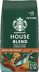 Starbucks Ground Coffee, Medium Roast Hot or Iced Coffee, House Blend, 12 oz