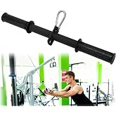 YZZHAJ LAT Pulldown Bar Attachment, Triceps Straight Bar, Strength Training Cable Attachments, Press Down Curl Bar for Home Gym Strength Exercise