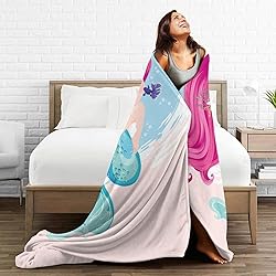 Duduho Cute Mermaid Girl Bed Blanket Ultra Soft