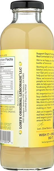 LORIS ORIGINAL LEMONADE ORGANIC ORIGINAL LEMONADE, 16 FZ