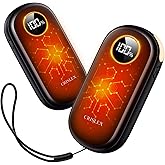 Hand Warmers Rechargeable, Dual-Sided Heating with LED Display, Flashlight, 4 Heating Levels Electric Pocket Heater for Raynauds, Golf, Camping, Hunting, Gifts for Christmas Men Women