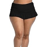 La Blanca Womens Island Goddess Skirted Swimsuit Bikini Bottoms, Black, 18 Plus