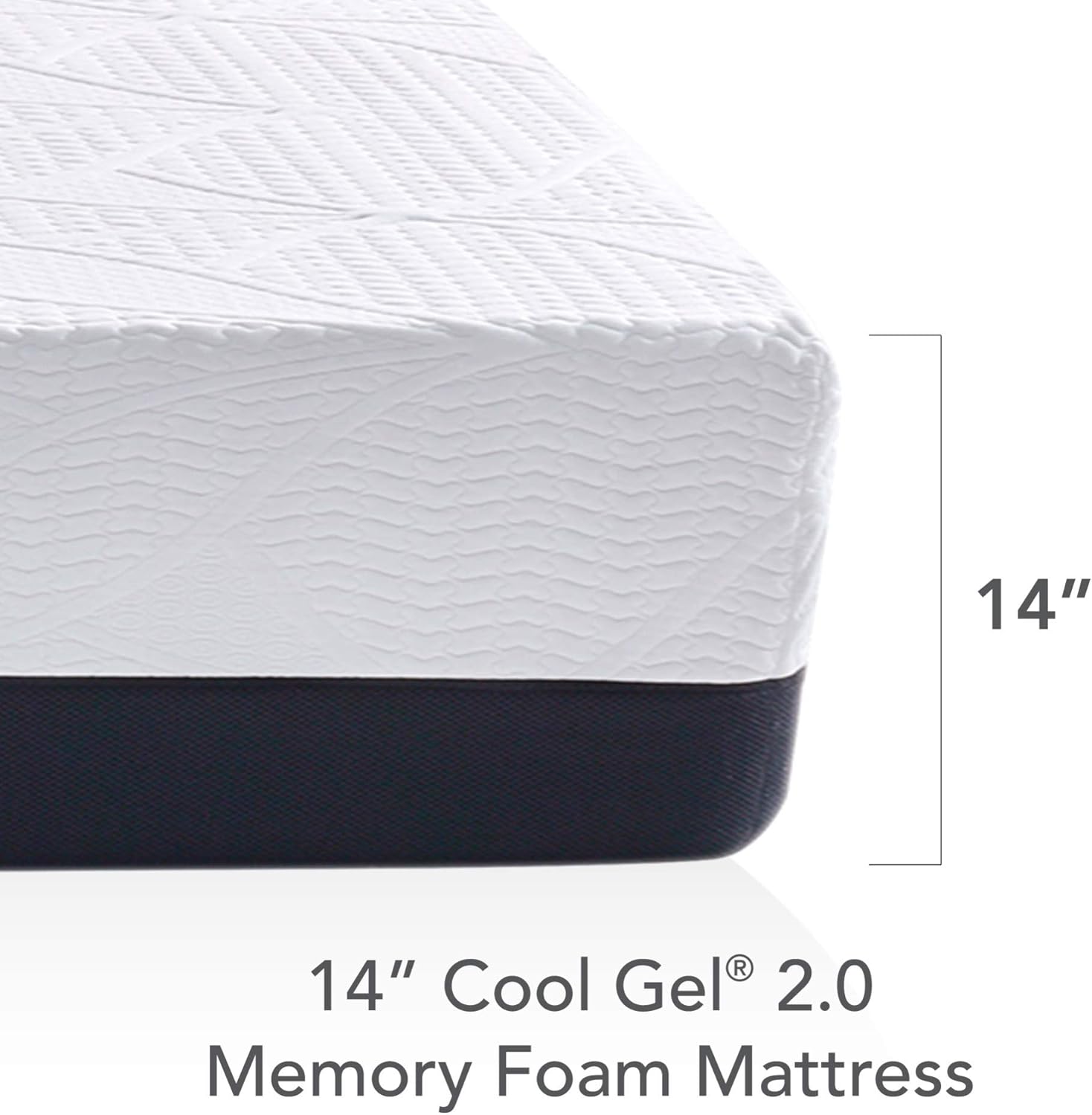 Classic Brands Cool Gel Chill Memory Foam 14-Inch Mattress with 2 BONUS Pillows |CertiPUR-US Certified |Bed-in-a-Box, King: Furniture & Decor