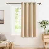 PONY DANCE Sage Green Blackout Curtain Panel 52x63 Eyelet for Privacy