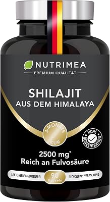 Shilajit Kapseln | Original Himalaya Hochdosiert, 2500mg | Nutrimea