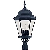 Maxim 1007BK I Westlake Collection 28 Inch Three-Light Dimmable and LED Compatible Outdoor Pole/Post Lantern - Black Finish I