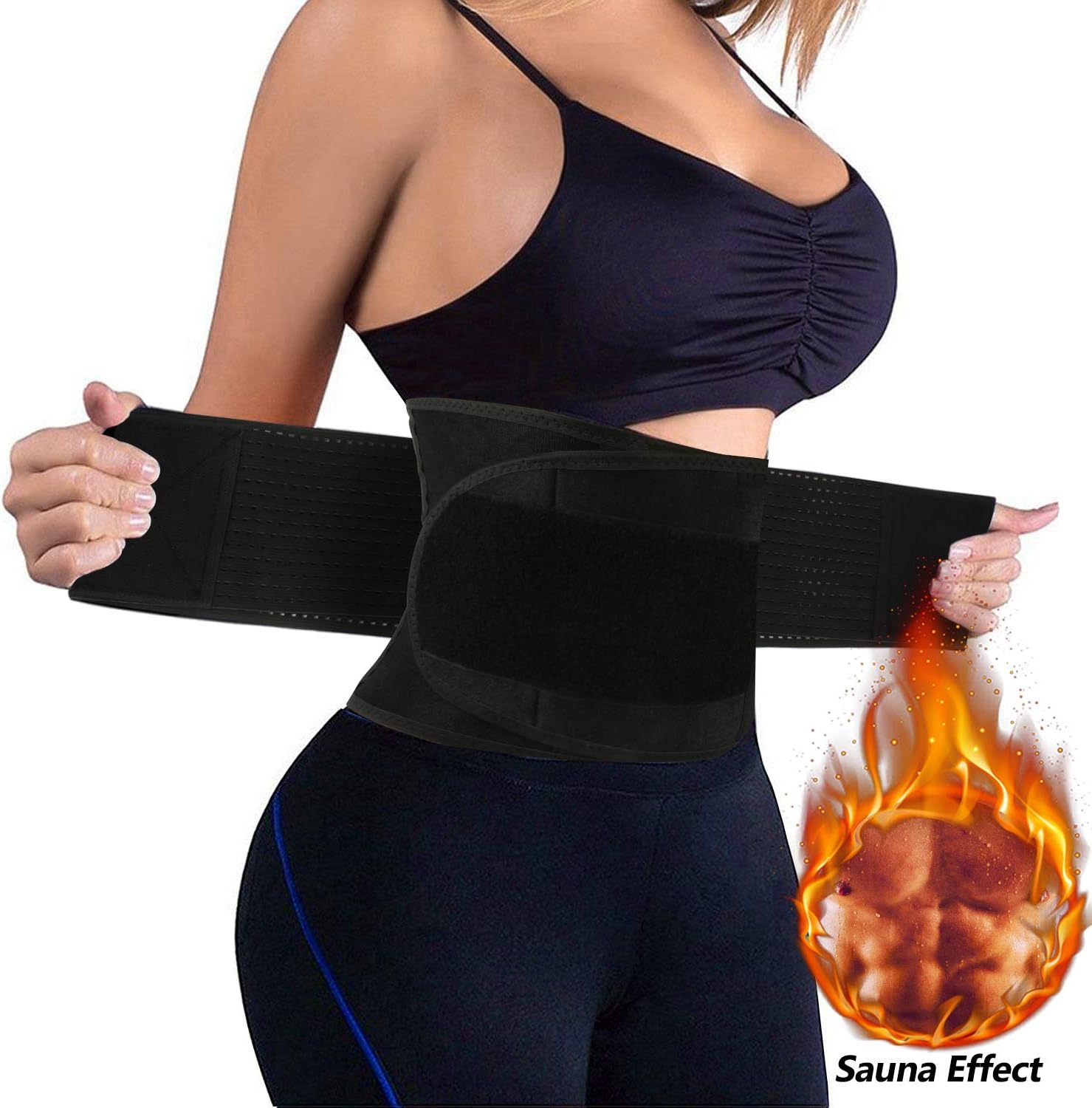 Bearbro Womens Waist Trainer Belt,waist trimmer belt weight loss wrap,Slimmer Belt for Weight Loss Hourglass Shaper belt back support adjustable