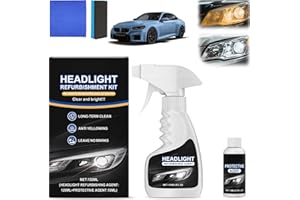 Headlight Restoration Spray, Automotive Headlamp Restoration Fluid Oxidized Kit, Blurring Enhanced Crystallization Coating Re