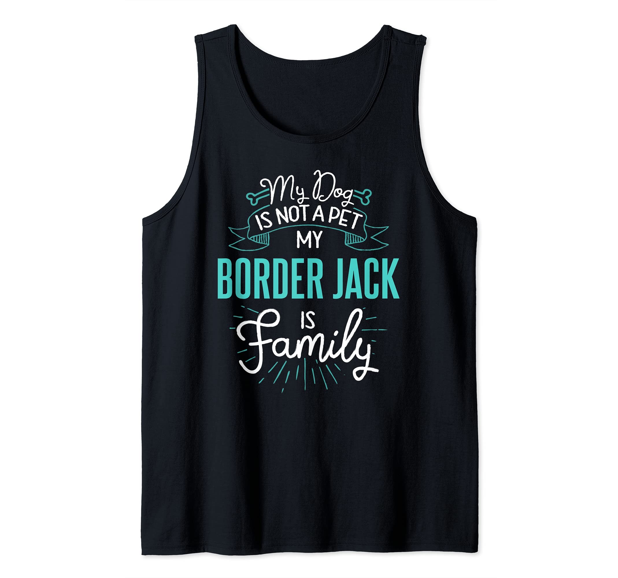 Cute Border Jack Design Family Dog Giftn Tank Top