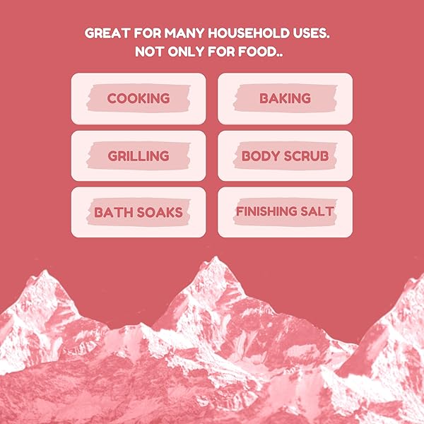 ROCK THE FOOD | PINK HIMALAYAN SALT BULK, 2.2 LB COARSE GRAIN | FOR TABLE SALT IN GRINDERS OR SPICE JARS | BATH SALT | GOURMET PURE CRYSTAL | 100% NATURAL & KOSHER CERTIFIED