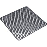 Miskall Grey Silicone Grid Sink Mat, 11"x 11" Anti Slip Sink Protector Mat Protection Pad for Kitchen Stainless Steel Ceramic Sinks