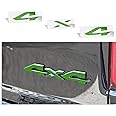 Reflective Concepts 4x4 Emblem Overlay Decal Sticker -Fits: 2019-2025 Ram, NOT for Classic - (Color: Lime Green)