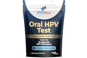 BETTER LIFE SCIENCE STD Hero Oral HPV Test Kit for Women and Men - at-Home Oral Rinse Collection for Health Screening - Simple, Private, and Easy-to-Use Home Test