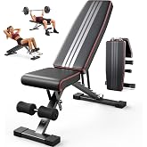 Adjustable Weight Bench, ASTM-Certified 660LB Workout Bench for Home Gym | 93% Pre-Assembled Foldable Bench, 80% Space Saving, 8 Backrest Positions, Incline Decline Flat, Full Body Strength Training