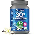 Orgain Organic 30g Vegan Protein Powder, Vanilla, 9g EAAs + BCAAs, Plant Protein, 4g Prebiotic + Fiber, 1g Sugar, Pre-Workout, Muscle Support + Recovery, PMV - 2.01lb (Packaging May Vary)