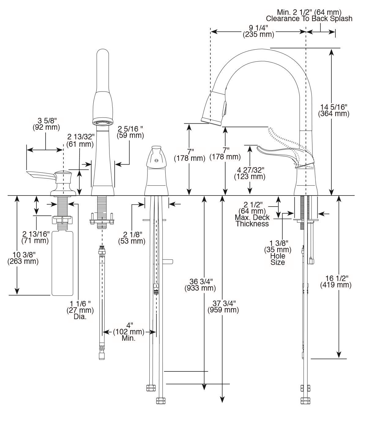 Delta Faucet Kate SingleHandle Kitchen Sink Faucet with Pull Down