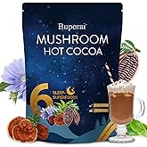 Mushroom Hot Cocoa with Melatonin, Reishi, L-Theanine, Cocoa Powder Hot Chocolate Nighttime Drink Mix for Sleep & Relax - 30 Servings
