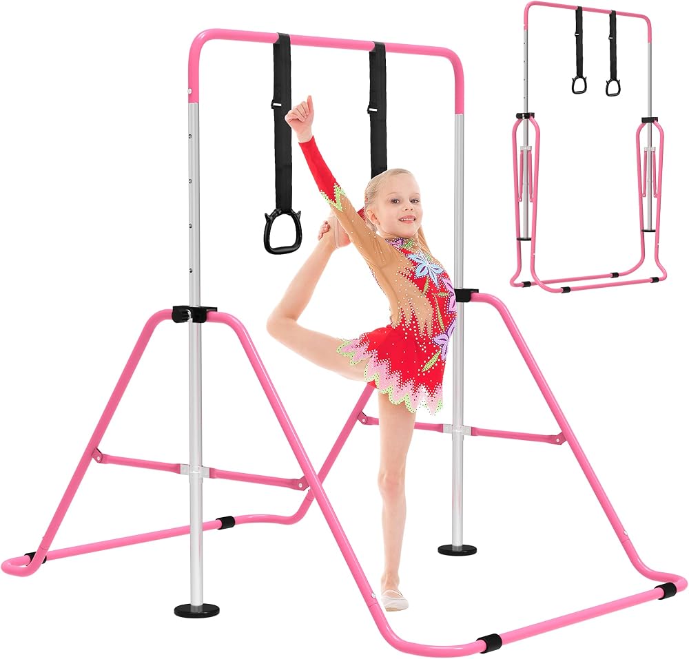 EVERYMILE Gymnastics Bars Junior Training Kip Bar Home Adjustable Folding Bar