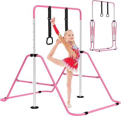 EVERYMILE Gymnastics Bars Junior Training Kip Bar Home Adjustable Folding Bar