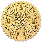 CRASPIRE 2 Inch Certificate Seals Gold Foil
