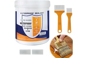 KCUT Liquid Waterproof Sealant, 35.27 oz Invisible Waterproof Agent Transparent Waterproof Coating Anti-Leakage Repairing Agent with Brushes for Indoor & Outdoor Roof Walls Bathroom Kitchen