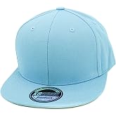 KBETHOS Classic Snapback Hat Blank Cap Underbrim Cotton Wool Blend Flat Visor Adjustable Unisex