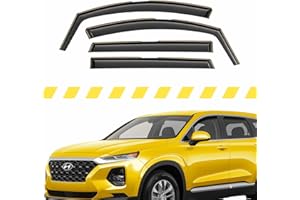 AEROGUYS in-Channel Window Deflectors Extra Durable Window Visors Rain Guards Fit for Hyundai Santa Fe 2019-2023, Sun Visors, Wind Deflectors, Vent Visors, Car Accessories - 4pcs. AG0236