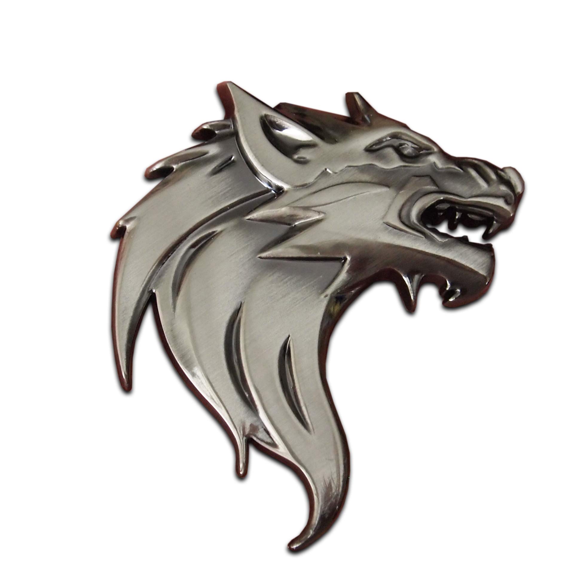 Seraphis Wolf Head 3d Metal Car Sticker Emblem Badge Decoration Stickers Decals