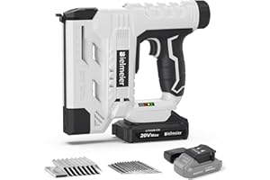 BIELMEIER 20V Nail Gun Battery Powered 18 Gauge, 2-in-1 Cordless Brad Nailer Stapler for Upholstery and Carpentry, 2.0Ah Electric Staple Gun Include Battery, Charger, 1600 Staples and Nails