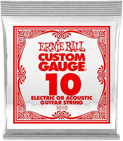Ernie Ball EB1010 0.010 Gauge Custom Light Steel Guitar String Pack