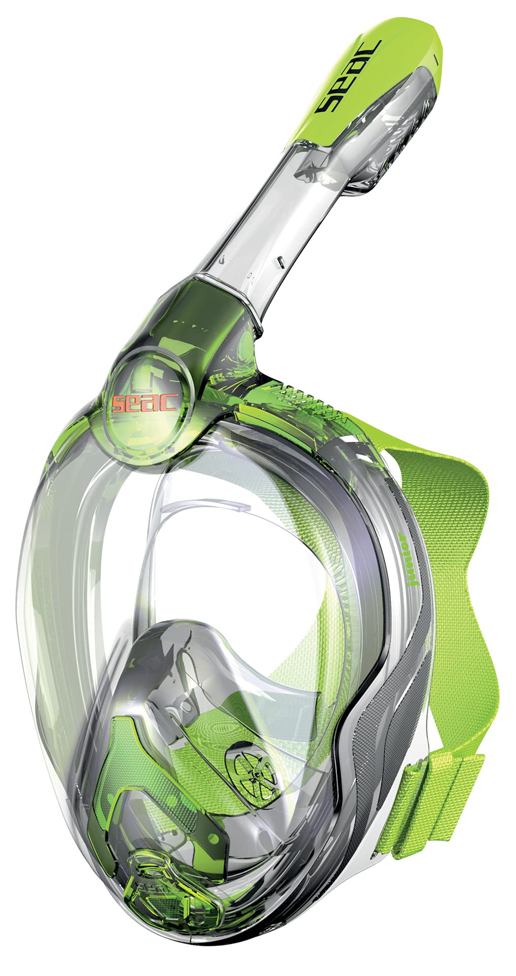 Seac Magica, Full Face Antifog Snorkelling Mask with Soft Facial Skirt in 4 Sizes, Exhalation Valve and Dry Snorkel Top