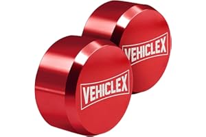 Vehiclex 2-Pack Heavy-Duty Puck Lock Set – Keyed Alike, Hidden Shackle Lock – Rust-Resistant Security for Trailers, Garages, Cargo Doors – Red