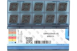 CDBP CNC Carbide Inserts CNMG431 / CNMG120404-PM for Metal Lathe Steel Cutting, Semi-Finishing chipbreaker for Turning Cutter, 10 PCS