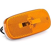 Lumitronics RV Clearance Marker Side Light for Trailer Camper (Amber) | 12V clearance and side marker light for RVs and trailers. Sealed, weatherproof housing. Easy install. Amber.