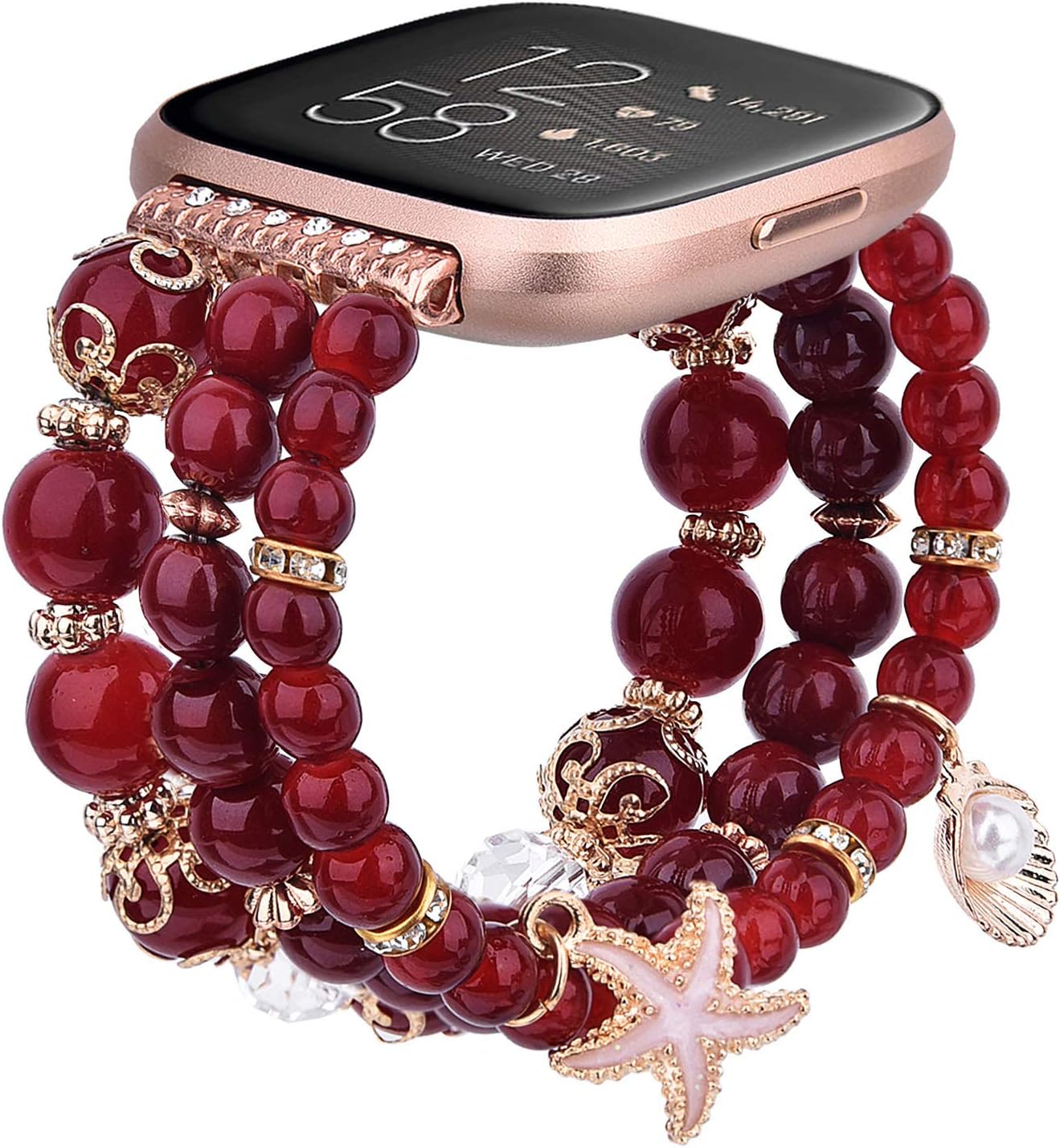 burgundy fitbit versa band