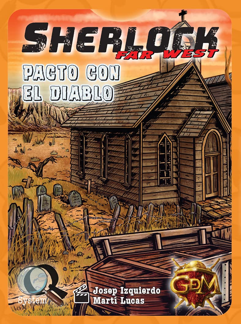 GDM Games (GDMG6) Pact with the Devil - Far West - Sherlock Q system - Deduction Card Game - Advanced Level - From 1 to 8 Players - Ages 10. 60 min.