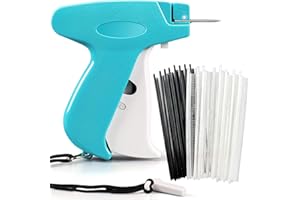 WONFURD Quick Clothing Fixer, Mini Sewing Gun for Clothes, Clothing Tagging Gun, Quick Sewing Hemming Gun, Sewing Tool with 2 Needles,1500 Black & 1500 White Fasteners