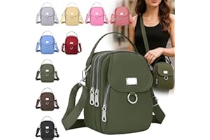 Crossbody Bags for Women, Small Multiple Pockets Shoulder Phone Bags Mini Cell Phone Wallet Purses for Travel Shopping Work