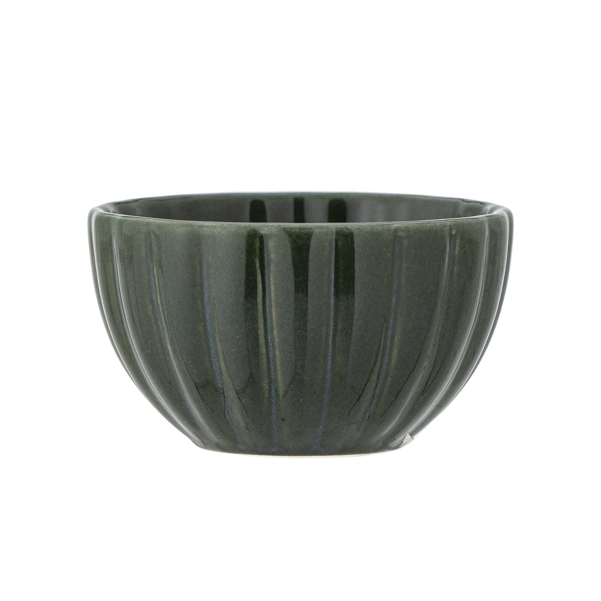 Bloomingville Latina Bowl - Cozy Purple Stoneware with Brown Undertones, 165ml, Ideal for Tapas & Nuts, Dishwasher/Microwave Safe, D9xH5 cm, Adds a Touch of Elegance to Any Dining Experience (Green)