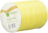 PRÄSENT Rayon Raffia Biodegradable Ribbon Yellow 100 meter spool view 3