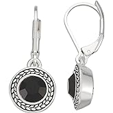 Napier Women's Color Declaration, Silver Tone Jet Black Crystal Glass Leverback Drop Earrings