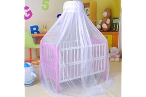 Cdycam Baby Infant Toddler Bed Dome Cots Mosquito Netting Hanging Bed Net Mosquito Bar Frame Palace-Style Crib Bedding Set (White Mosquito Netting Only, Without Stand)