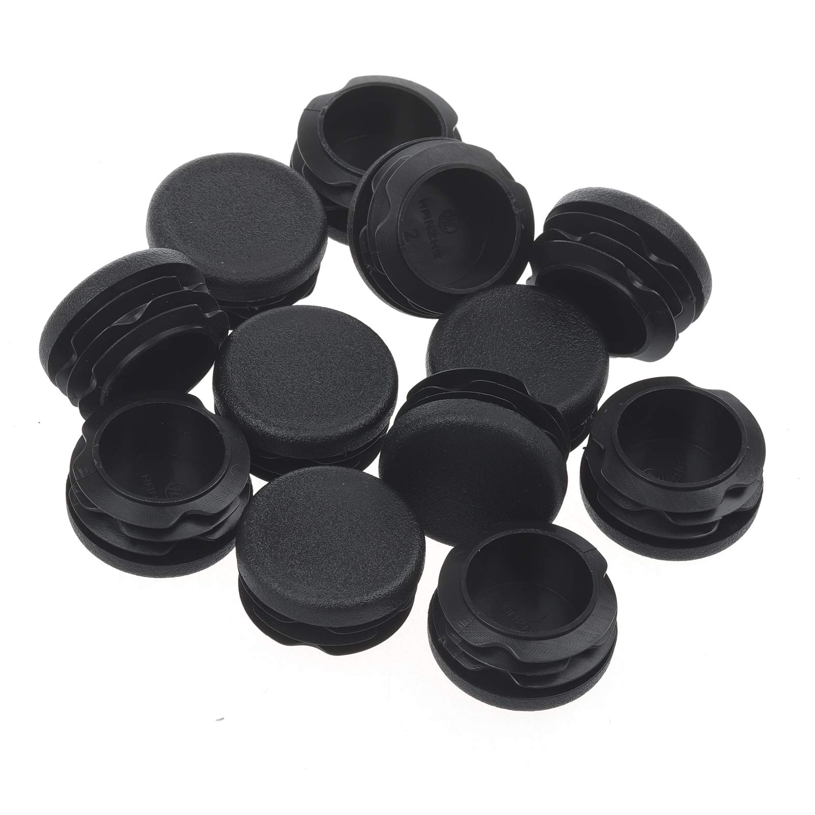 Photo 1 of 12Pcs Round Plastic Plug, 3/4 Inch (19mm) End Caps for Tubing Pipe OD 0.75" & ID 15-17.4mm, Steel Furniture Foot Table Chair Leg End Insert Plug Cap Covers Protector, Bar Stool Glides, Fence Plugs