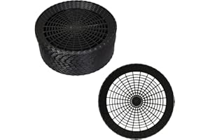 Auto-plaza 24x 9.7 Inch Heavy Duty Reusable Plastic Plate Holders Woven Plate Holder for Kitchen Outdoor Picnic (Black)