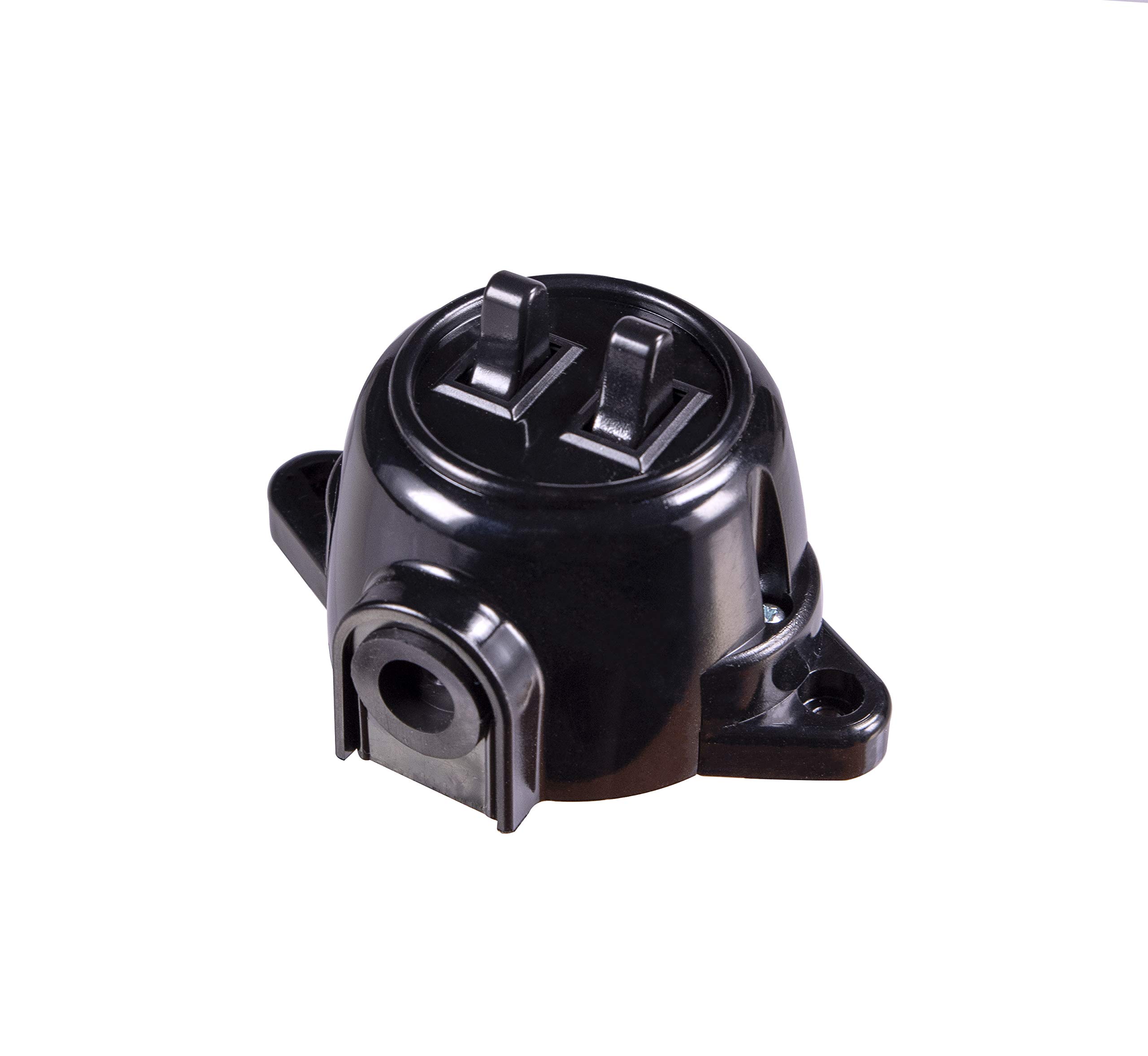 Surface-Mounted Vintage Socket Round Retro Switch Series (Series Switch Black) — image 1