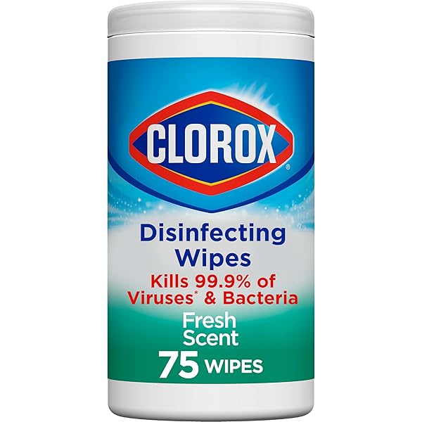 CLOROX DISINFECTING WIPES, BLEACH FREE CLEANING WIPES, FRESH SCENT, 75 COUNT (PACKAGE MAY VARY)